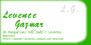 levente gazmar business card